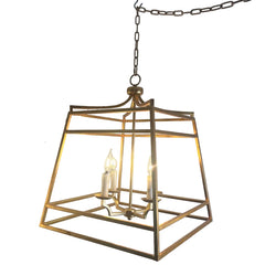 Neiman Marcus Carter Lantern Pendant Gold Finish 4 Socket Candle Design, Sku 033865