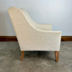 Ethan Allen Slope Arm Upholstered Chair, Ivory