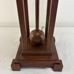 Quoizel Lighting Square Mission Style Table Lamp with Metal Base and Stained Glass Shade, Sku 033840