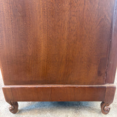 Antique Side Table Cabinet with White Marble Top, Sku: 033491