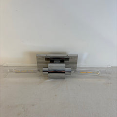NEW Glass and Chrome Capsule Like Wall Sconce Includes Bulbs, Sku 033886