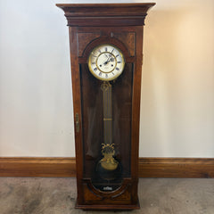 Ethan Allen Regulator Wall Clock Weight Driven with Key, Sku: 033422