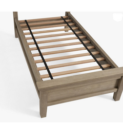 Williams Sonoma Home Full Size Bed Frame, Grey Wash Finish, Straight Line Design, Sku 033640