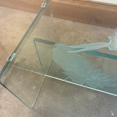 Post Modern Etched Glass Cocktail Table, Sku 033824