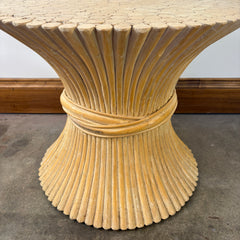 McGuire Sheaf of Wheat Round End Table, Bamboo, Sku: 033357