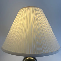 Nautical Inspired Table Lamp with Anchor & Meter w/ Wooden Base, Pleated Ivory Shade Included, Sku 033916
