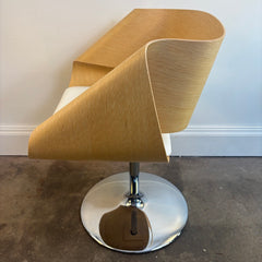 Nastro Bentwood Oak Swivel Chair by G. D. Harcourt, Sku 033929