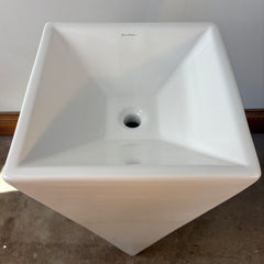 Swiss Madison 8-Sided Modern Pedestal Sink, White, Sku 033364