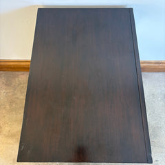 Bernhardt "Aurelia" 3 Drawer Nightstand w/ Champagne Silver Leaf Drawer Fronts & Ebonized Finish, Sku 033679