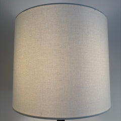RH Hammered Steel Table Lamp, Dark Bronze Finish, White Linen Drum Shade, Sku 033972