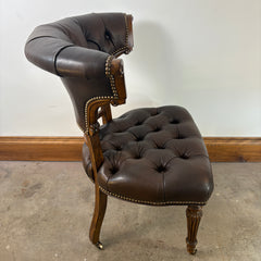 Ferguson Copeland Tufted Leather Game Chairs, Set of Four, SKU: 033096