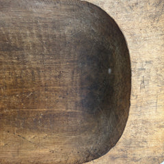 Antique Dough Trough Handcrafted with Paddle Like Handles, Sku 033910