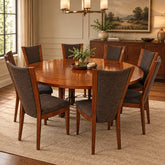 Excelsior Designs Italian Dining Set: Round Table, 4 Radiant Leaves, 8 Side Chairs, Sku 034039