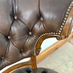 Ferguson Copeland Tufted Leather Game Chairs, Set of Four, SKU: 033096