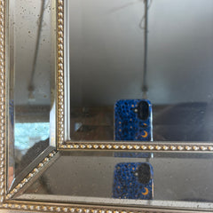 Rectangular Beveled Mirror, Beaded Edge, Antiqued Mirror Surround, Sku 033717