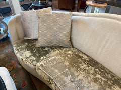 Caracole Sofa Pale Gray Velvet Fabric, Sku 03390