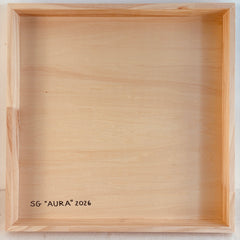 Original Painting "Aura" by Sunny Gibbons, Mixed Media on Wood Panel 2026, Signed, Sku 03380