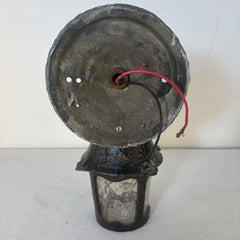Exterior Wall Lantern, Cast Metal and Ripple Glass, Black Finish, Sku: 033459