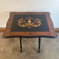 19th Century Napoleon III Marquetry Folding Table, Sku 033735