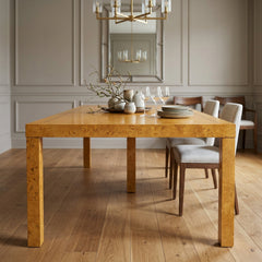 Fine Arts Furniture Co. Parsons Style Table Made from Burled Wood, Sku 034058