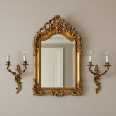 Pair of Rococo Style Brass Sconces, Double Am, Sku: 033549