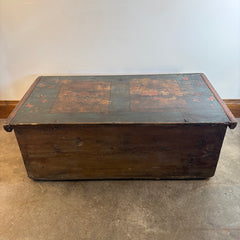 1874 German Antique Blanket Chest, Sku 033680