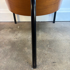 Aleph Mahogany & Leather 80's Bucket Chairs by Philippe Stark, Sku 033927