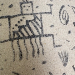 Navajo Sand Painted Hanging Lamp, Handcrafted Ceramic, Sku 032970