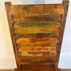 Shutter Back Style Side Chairs Primitive Reclaimed Wood, Handcrafted, Set of 4, Sku 033261