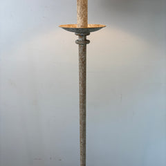 Ethan Allen Metal Tripod Base Floor Lamp Mottled Champagne Finish, Shade Sold Separately Sku 033102