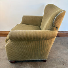 Milling Road, Division of Baker Gold Chenille Ribbed Fabric and Nailhead Detail Armchair, Sku 033228