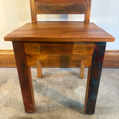 Shutter Back Style Side Chairs Primitive Reclaimed Wood, Handcrafted, Set of 4, Sku 033261