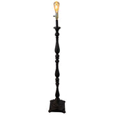 Faux Bronze Floor Lamp with Carved Detail, Sku 033118