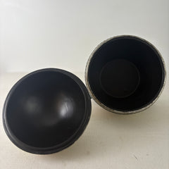 Lidded Vessel, Fluted Detail with Frogs, Constructed of Resin, Sku: 033200