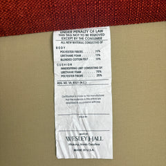 Pair of Wesley Hall Armchairs, Burnt Orange Chenille, Nail Head Detail, Sku: 033000