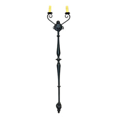 Wall Light, Iron, Tall, Two Candlestick Lights, Rustic, Traditional, sku: 033454