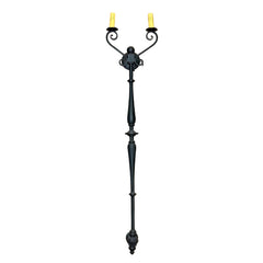 Wall Light, Iron, Tall, Two Candlestick Lights, Rustic, Traditional, sku: 033454