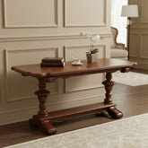 Thomasville Solid Wood with Trestle Table Parque Top, Sku: 033270
