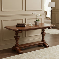 Thomasville Solid Wood with Trestle Table Parque Top, Sku: 033270