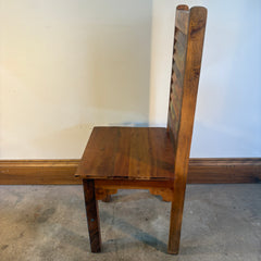 Shutter Back Style Side Chairs Primitive Reclaimed Wood, Handcrafted, Set of 4, Sku 033261