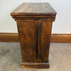 Primitive Wood Cabinet with Distressed Paint, Blue Doors, Sku 033024