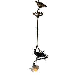 Cupid and Rosette Pendant Light Antique Gold and Bronze Like Finish, Sku: 033113