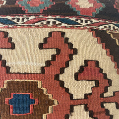 Kilim Pillow, Large Square & Down Filled, Sku 033133