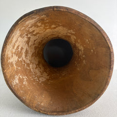 Vintage Tribal Wood Drum, Hand Carved, Sku 033029