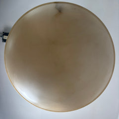 "Urban Archaeology" Alabaster Bowl 3 Rod Chandelier Greek Key Detail, Sku: 033238