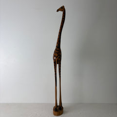 Hand Carved and Painted Wood Giraffe from Zimbabwe, Sku: 033203