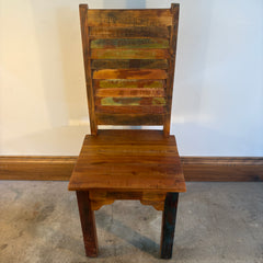 Shutter Back Style Side Chairs Primitive Reclaimed Wood, Handcrafted, Set of 4, Sku 033261