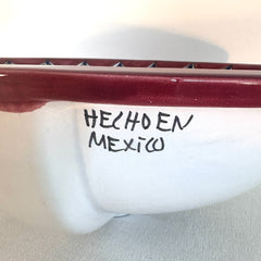 Talavera Mexican Folk Art Hand Painted Sink Stylized Feather Design, Sku 033237