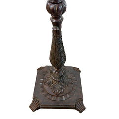 Faux Bronze Floor Lamp with Carved Detail, Sku 033118