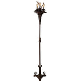 Floor Lamp with Pressed Metal Leaf Motif, 20's, Sku: 033124